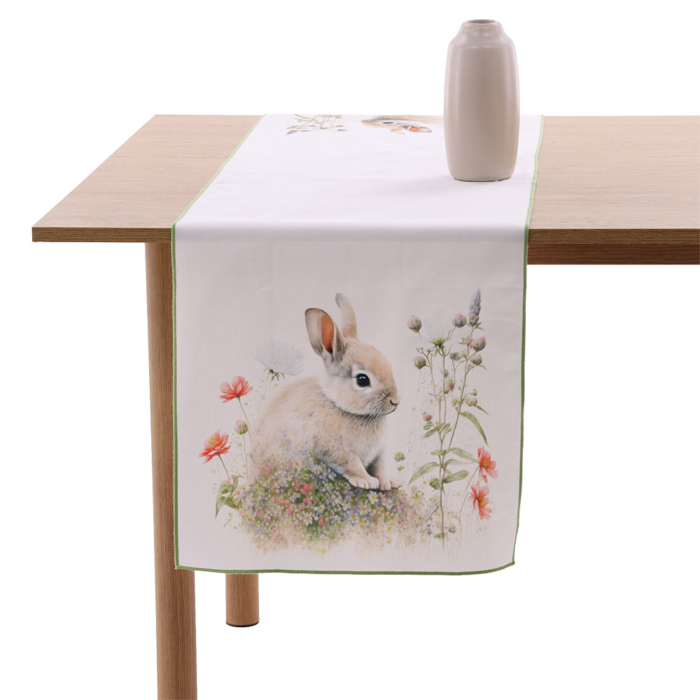 Tischläufer "Hoppel" - Tarcgrün, Größe: 40 x 140 cm