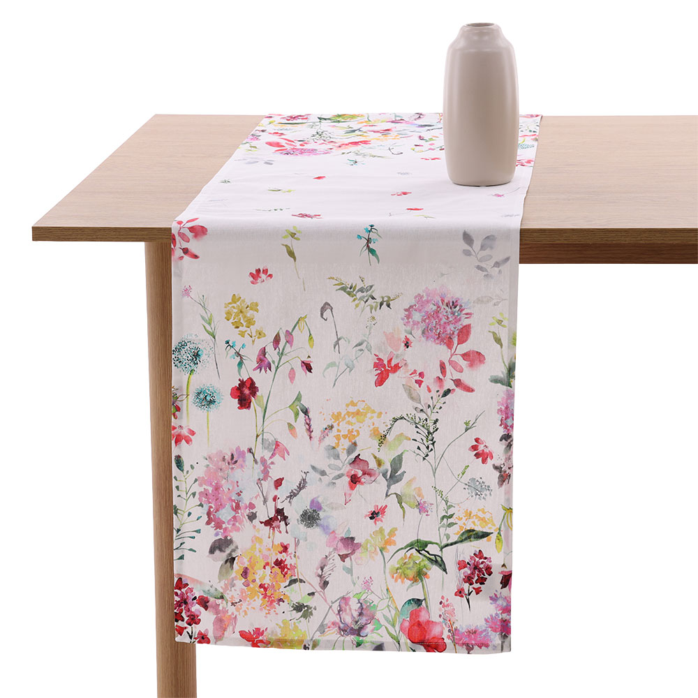 Tischläufer "Wildflowers" - Mittel Rose, Größe: 40 x 140 cm