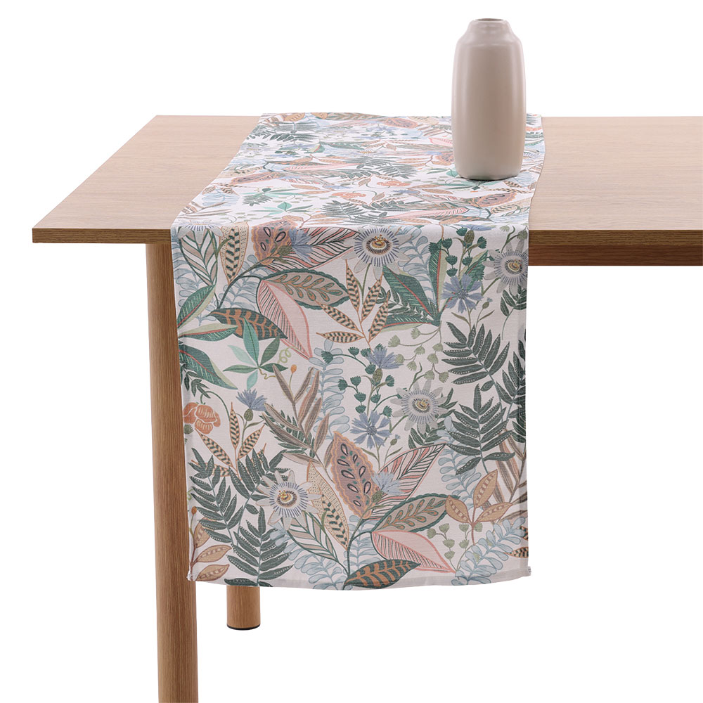 Tischläufer "Foglia" - Dunkel Mint, Größe: 40 x 140 cm