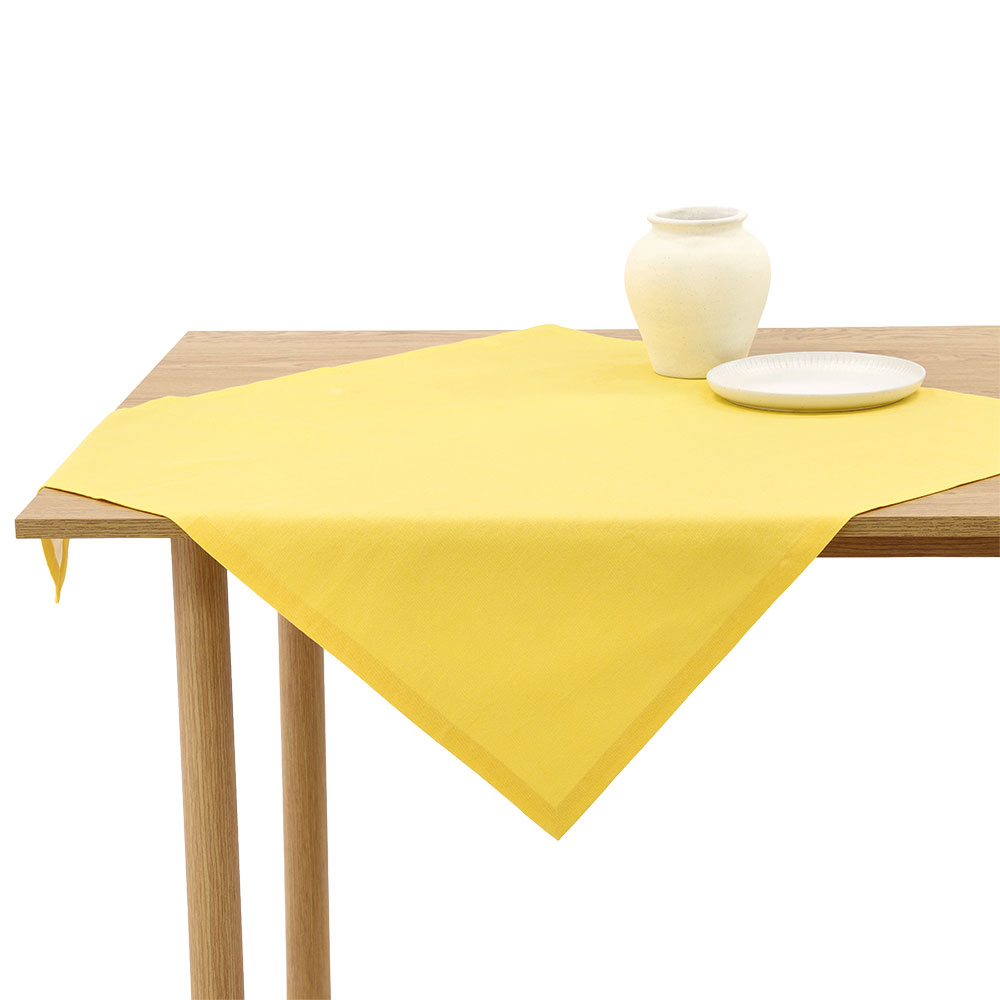 Mitteldecke "Twill" - Hell Gelb, Größe: 80 x 80 cm