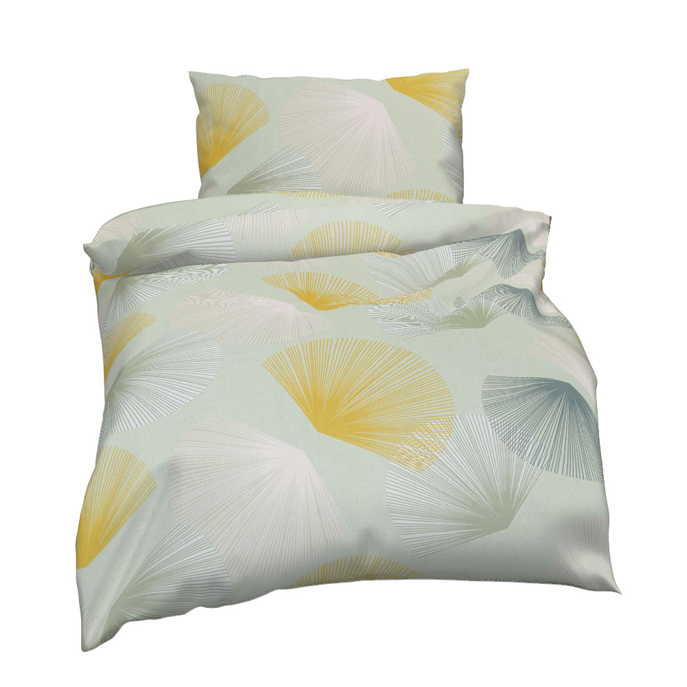 Satin Bettwäsche - Blassgrün, Größe: 140 x 200 cm