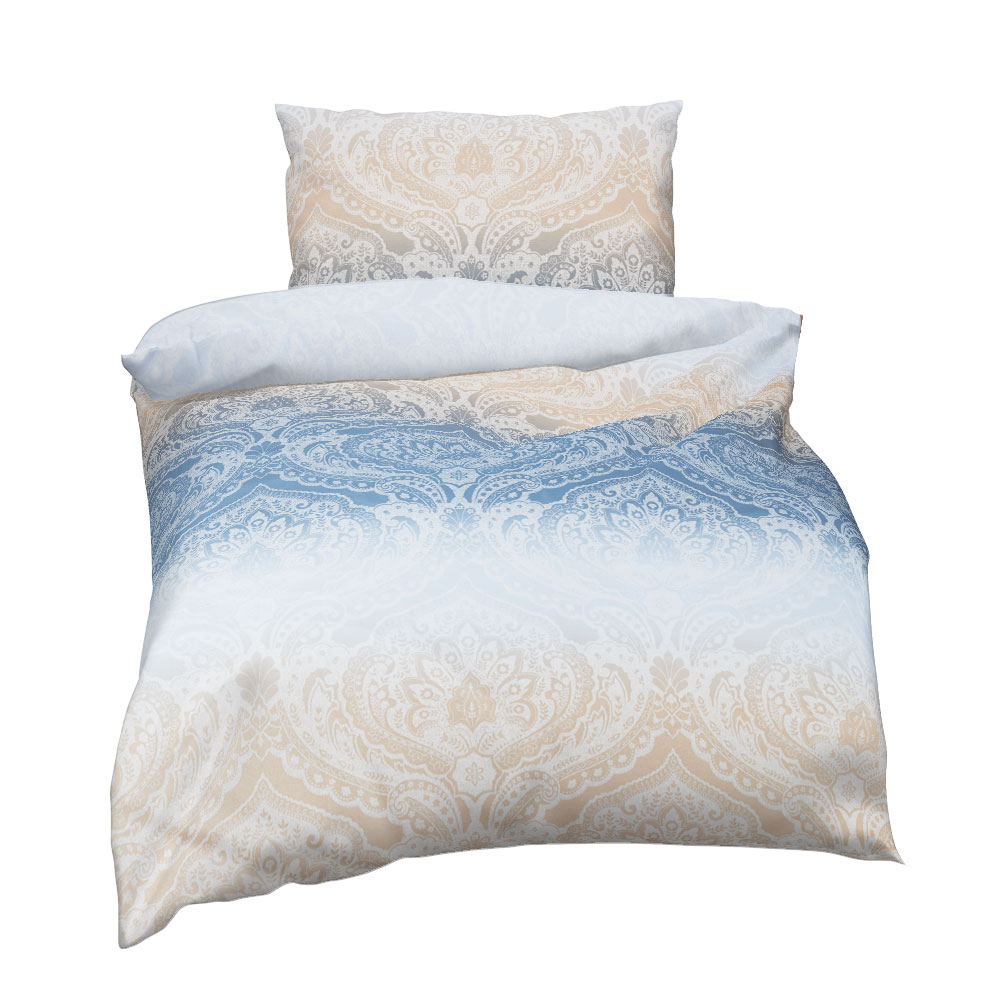 Satin Bettwäsche - Hell Taube, Größe: 140 x 200 cm