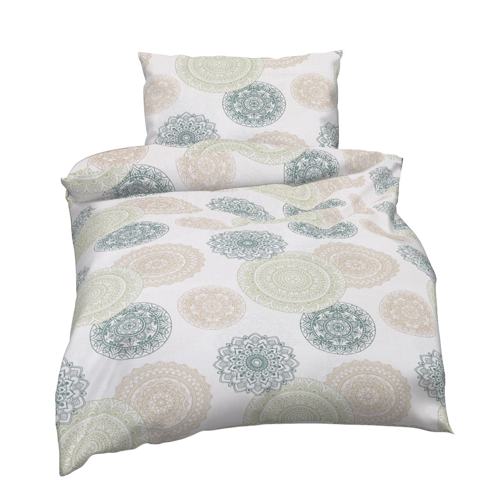 Seersucker Bettwäsche - Blassgrün, Größe: 140 x 200 cm