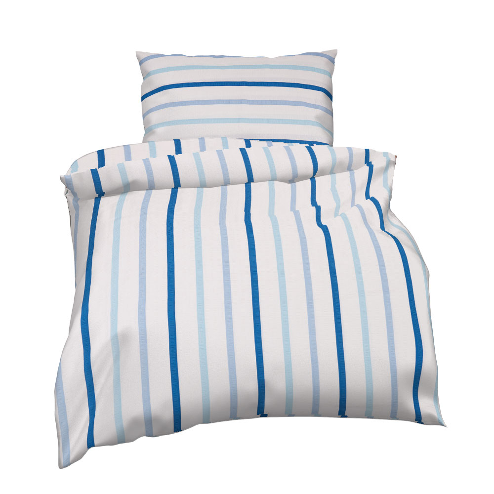 Seersucker Bettwäsche - Kobalt, Größe: 140 x 200 cm