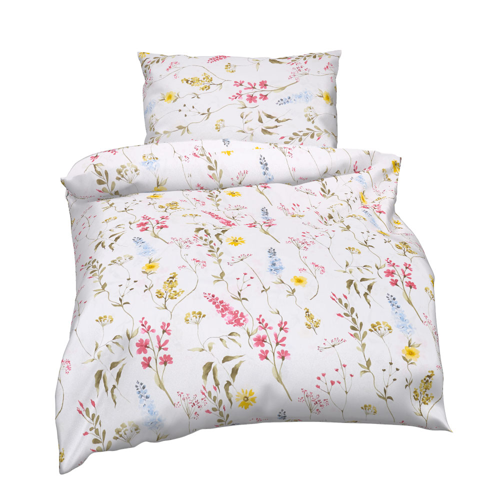 Satin Bettwäsche - Pink, Größe: 140 x 200 cm