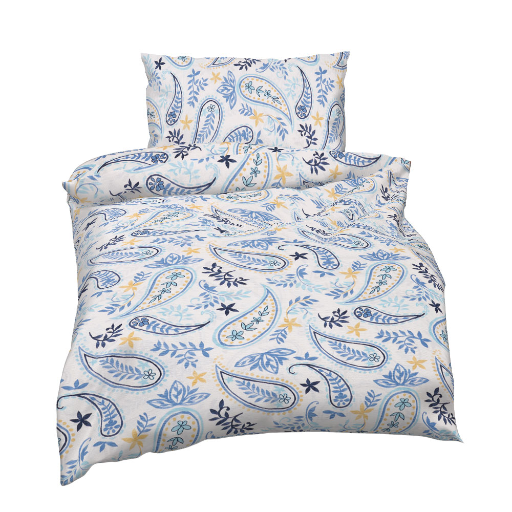 Seersucker Bettwäsche - Mittel Gelb, Größe: 140 x 200 cm