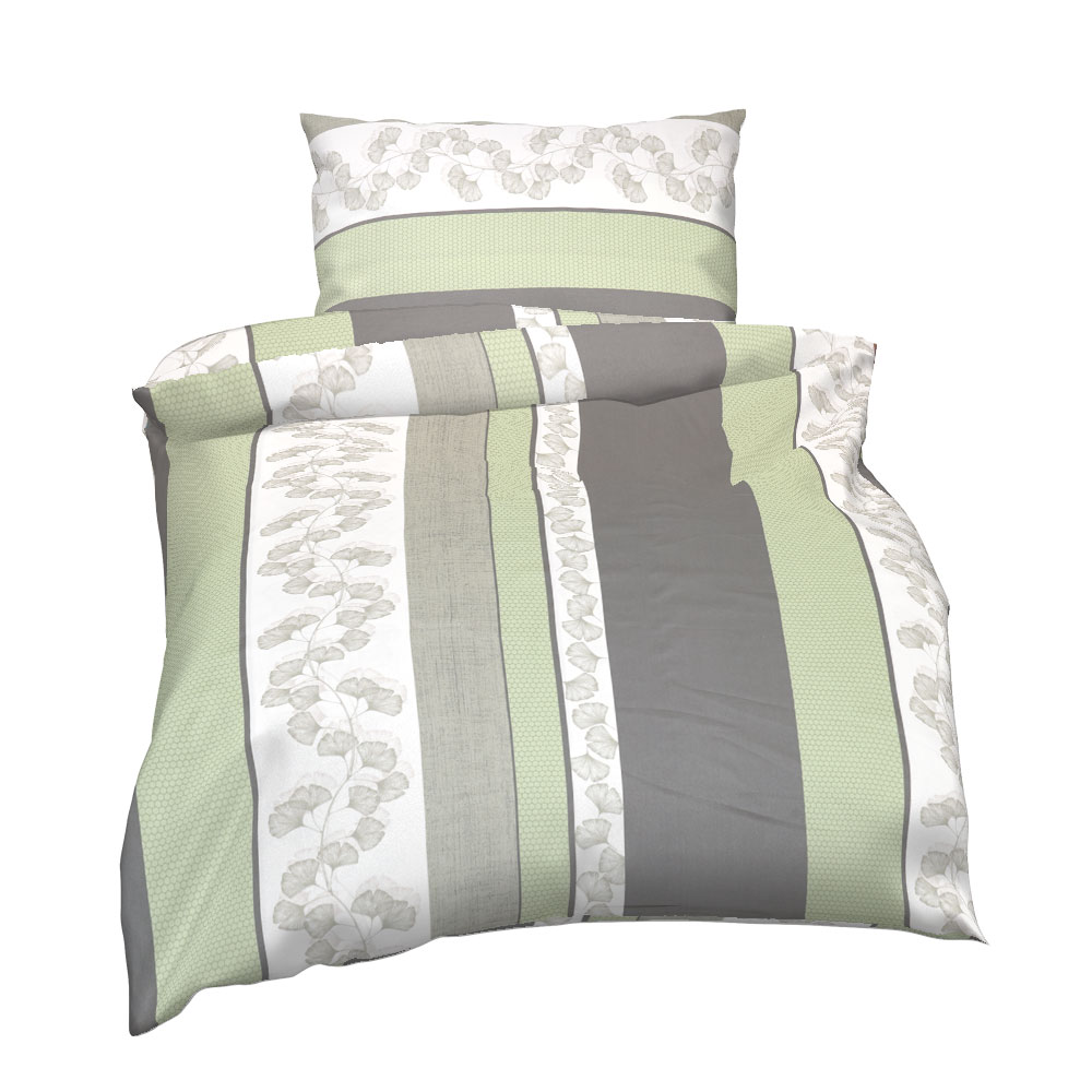 Satin Bettwäsche - Tarcgrün, Größe: 140 x 200 cm