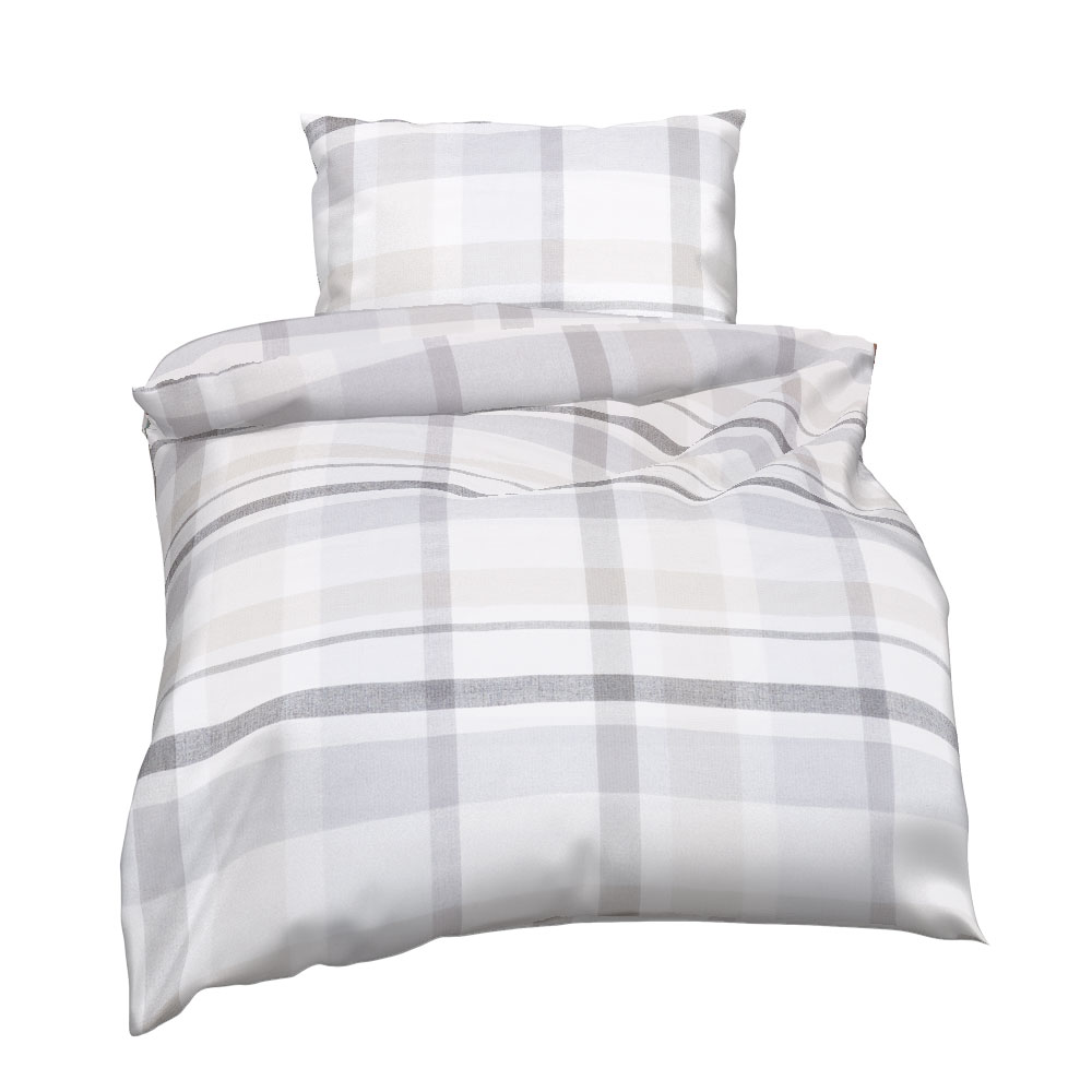 KAEPPEL Seersucker Bettwäsche - Telegrau, Größe: 140 x 200 cm