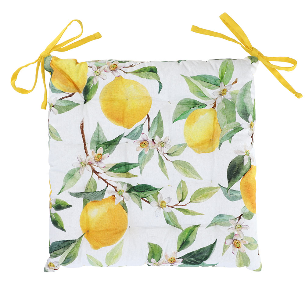 Sitzkissen "Lemons" - Mittel Gelb, Größe: 40 x 40 cm