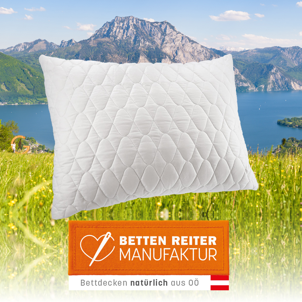 Camelhaarpolster - Weiß, Größe: 70 x 90 cm