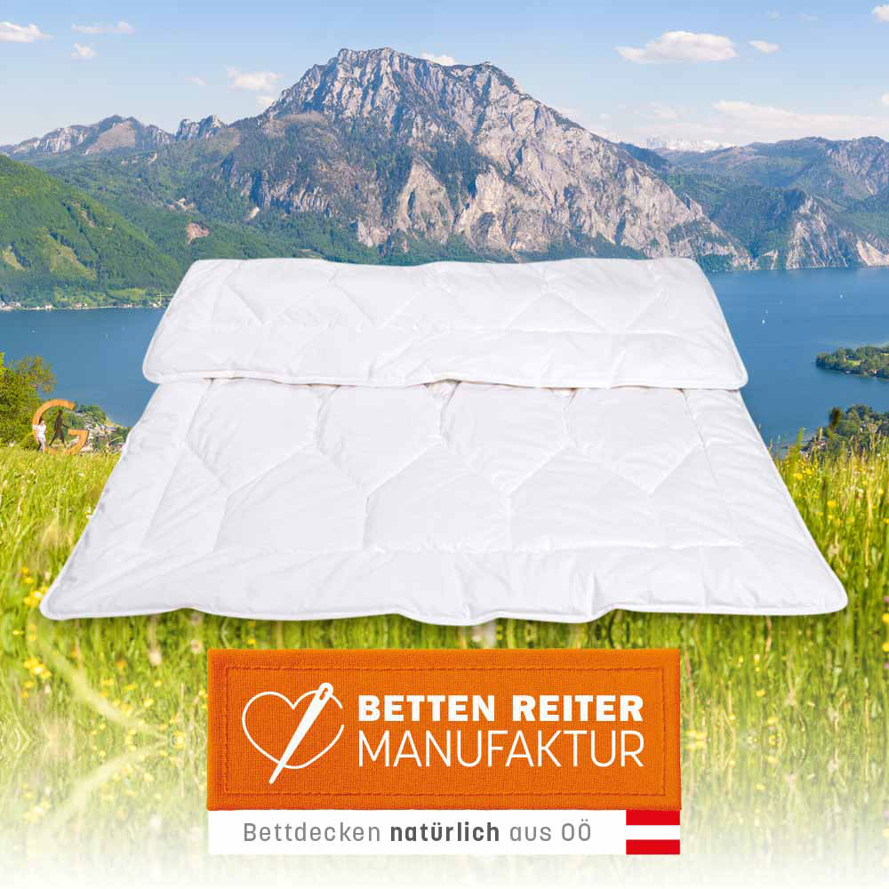 Zirbendecke GOTS - Weiß, Größe: 140 x 200 cm