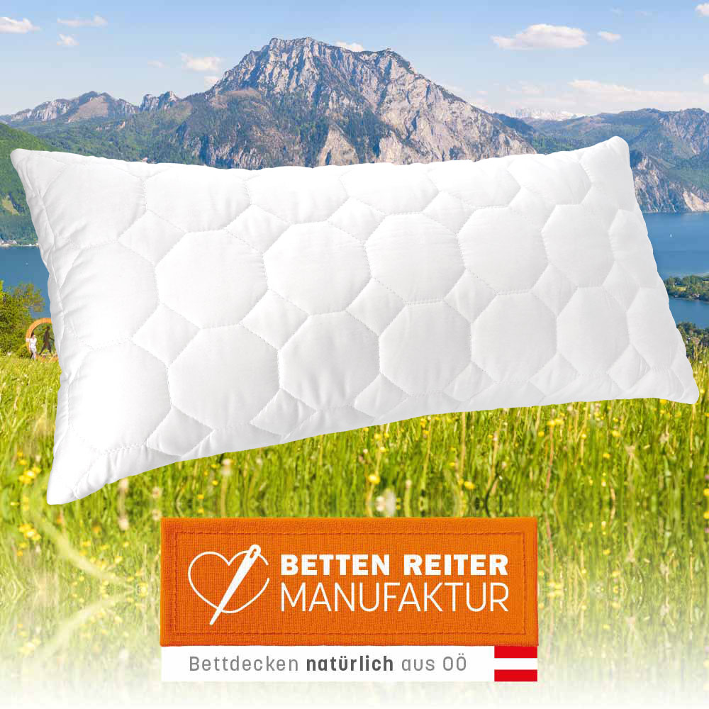 GOTS Schurwollpolster - Weiß, Größe: 40 x 80 cm