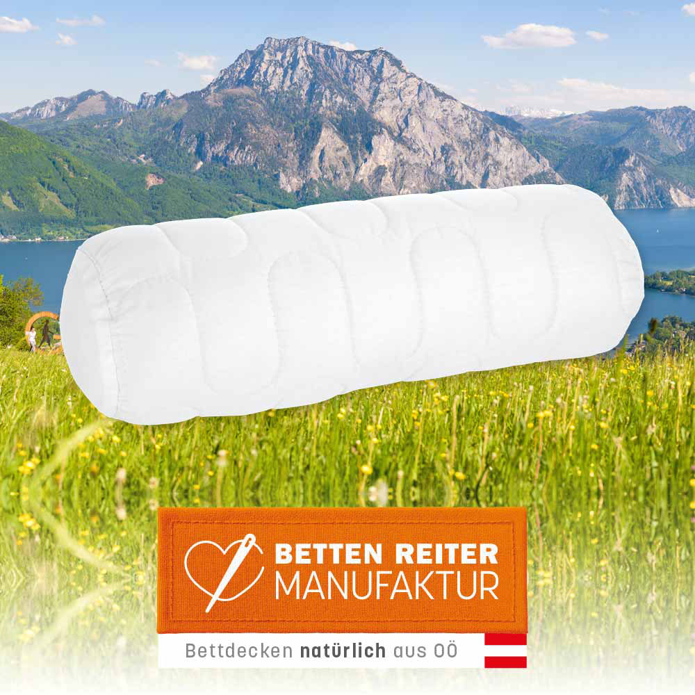 SW Nackenrolle GOTS - Weiß, Größe: 15 x 40 cm