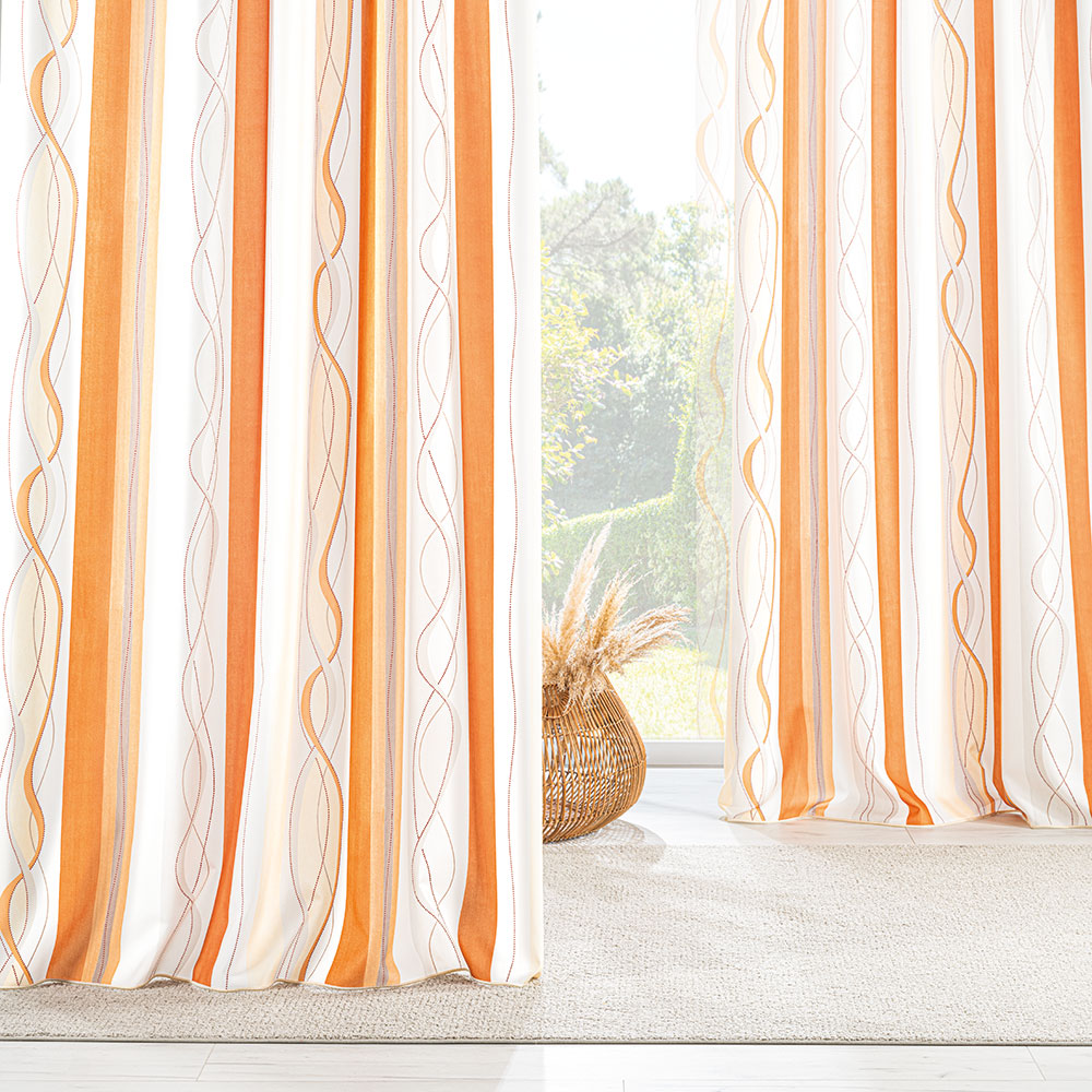 Dekostoff - Orange, Breite: 145 cm