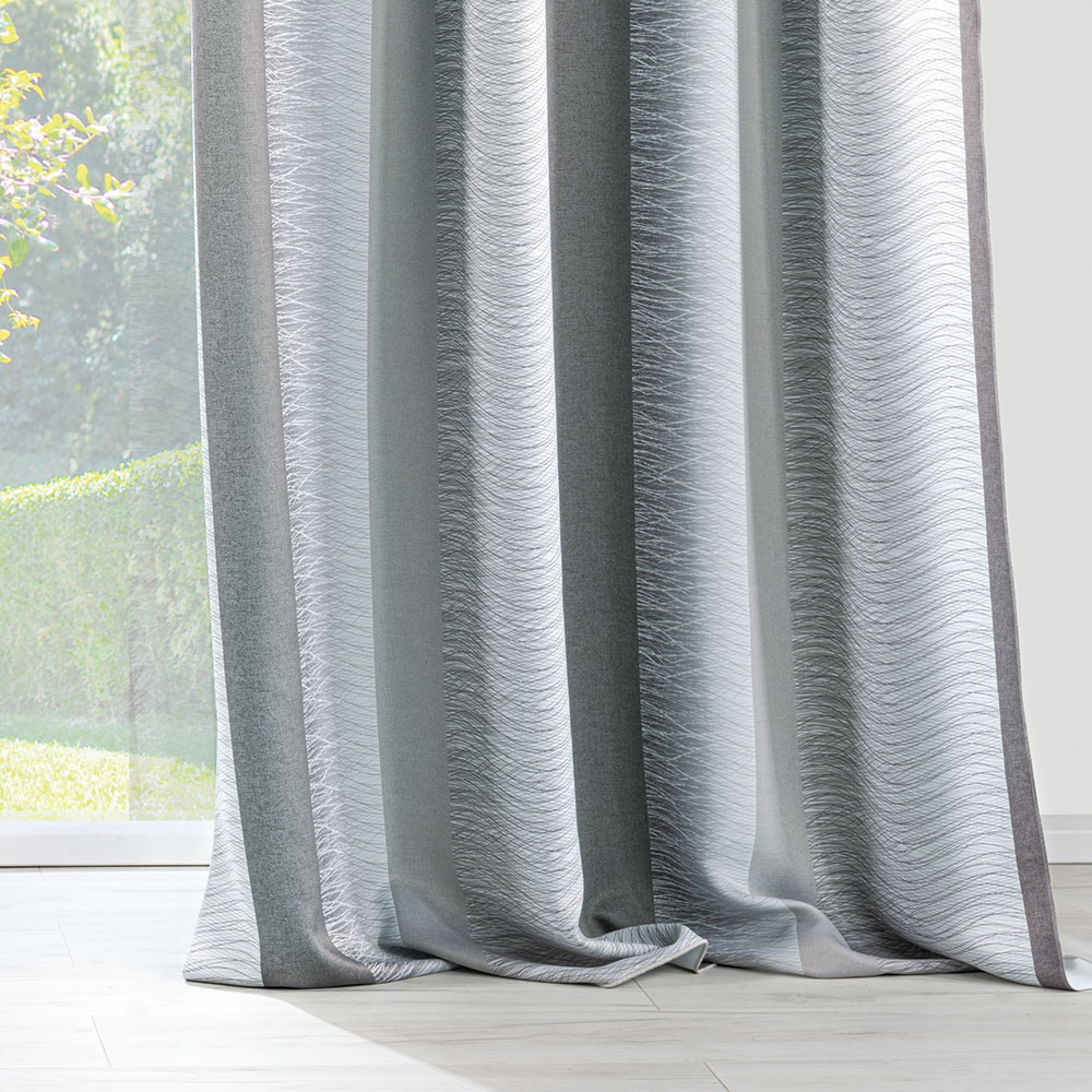 Verdunkelungsdekor 80% - Grau, Breite: 150 cm