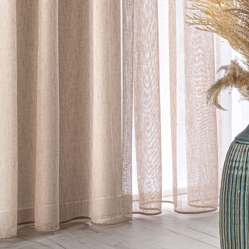 Netzstore - Beige, Höhe: 295 cm