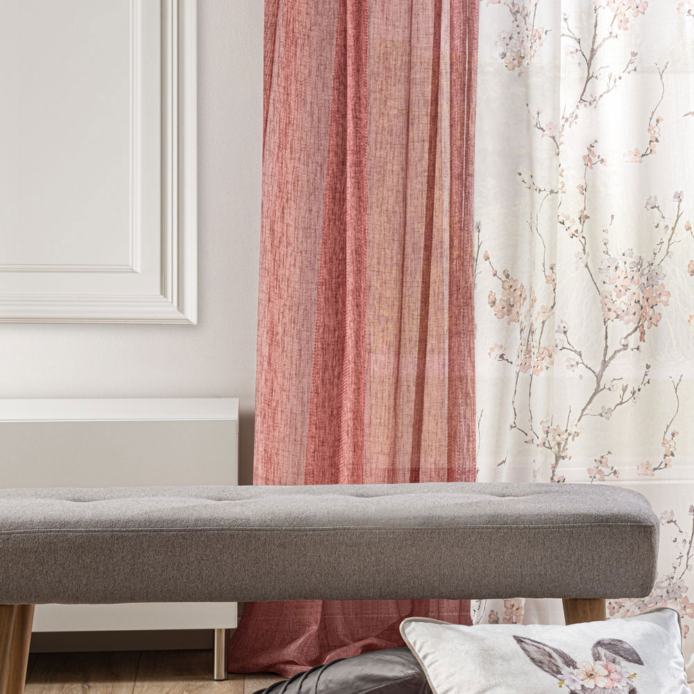 Netzstore - Rose, Höhe: 295 cm