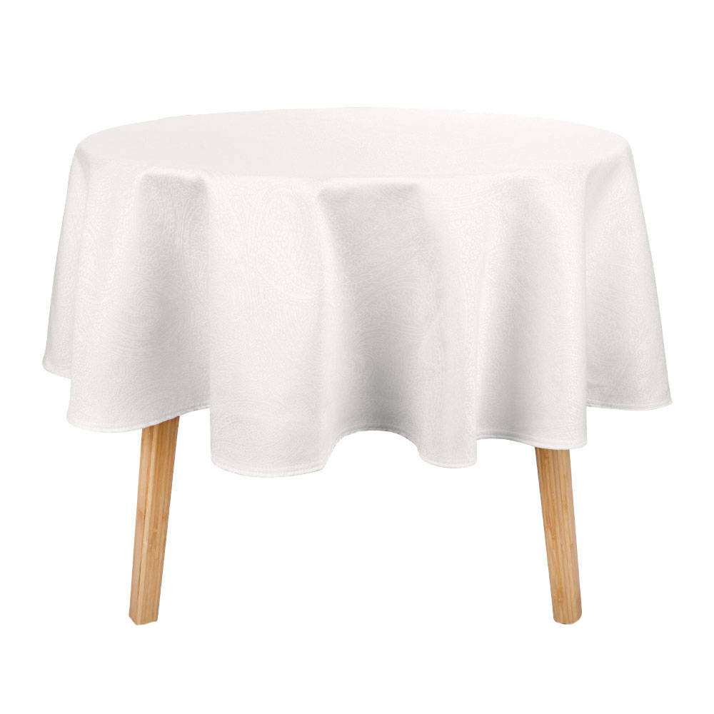 REITER Tischdecke Paisley rund - Perlweiss, Rund: 155 x 155 cm