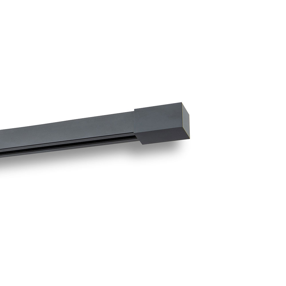 ALBA Endstück Quadro 2Stk/Pkg - Schwarz