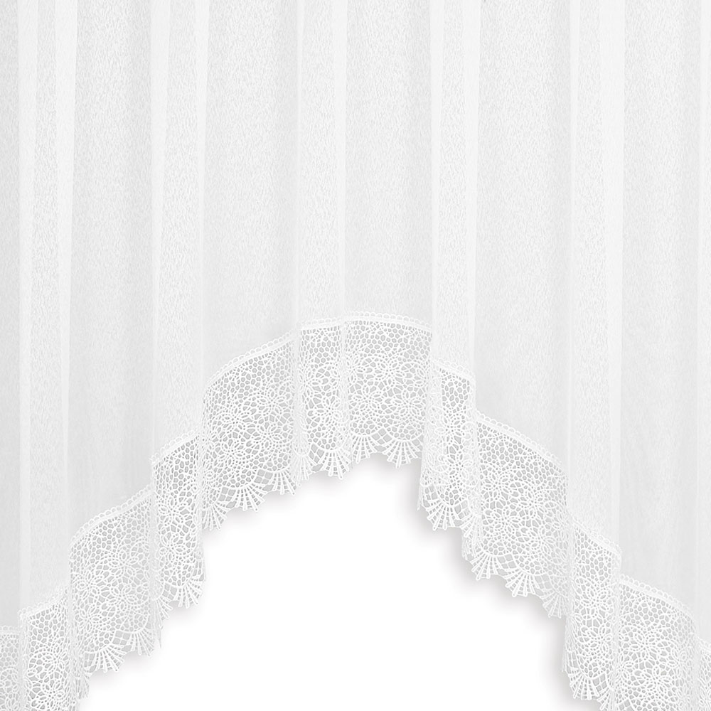 Blumenfenster mit Vorhangband - Weiß, Größe: 450 x 175 cm