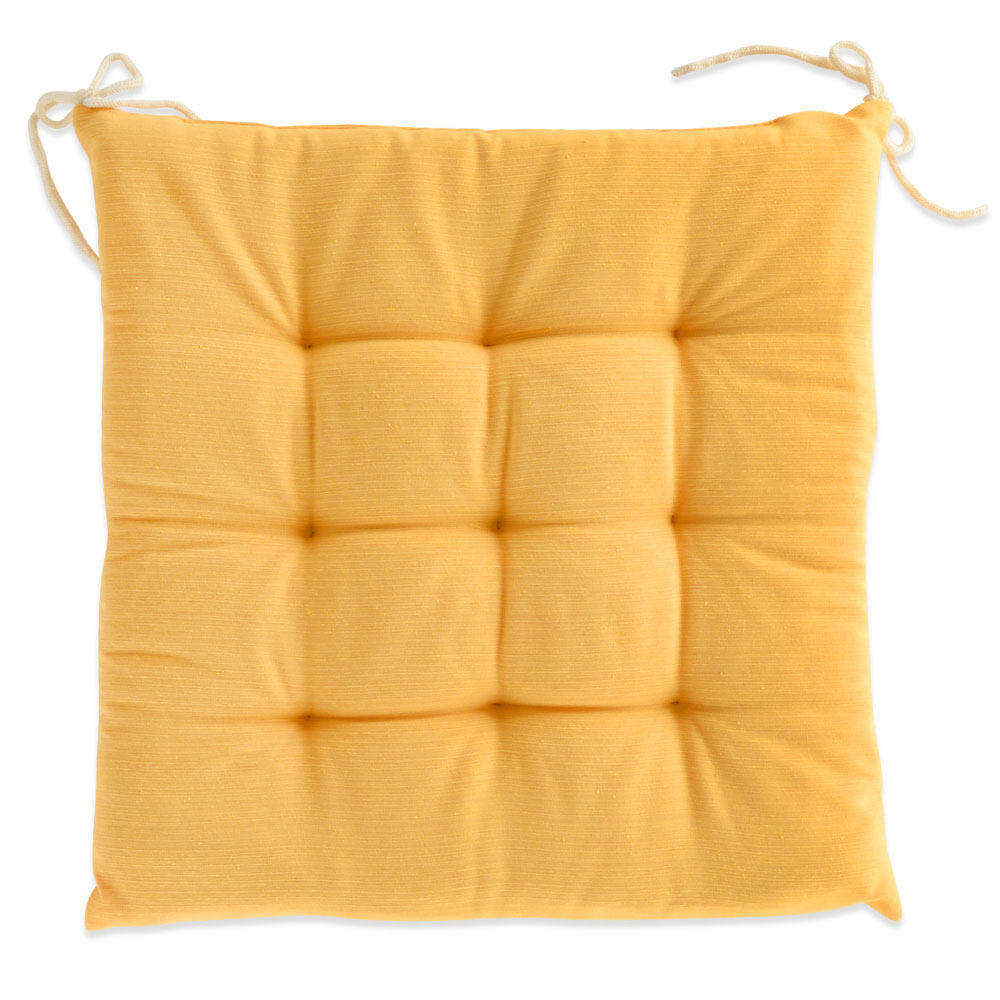 Sitzkissen "Rustico" - Mittel Gelb, Größe: 40 x 40 cm