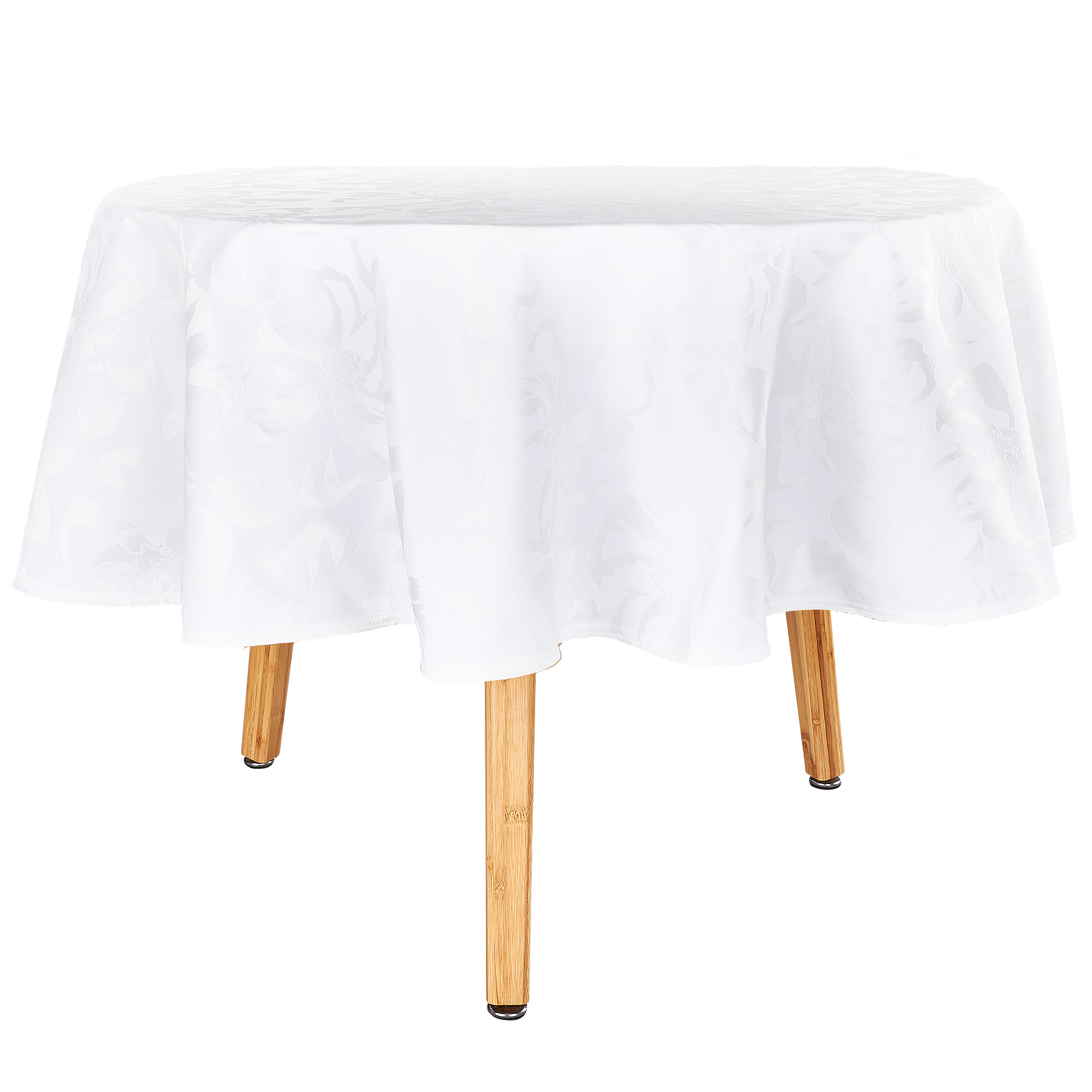 Tischdecke oval "Carmen" - Weiß, Größe: 130 x 220 cm