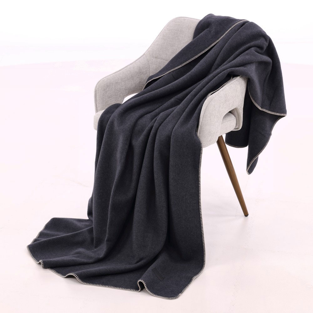 Wohndecke Viskose-Fleece - Grau, Größe: 140 x 200 cm