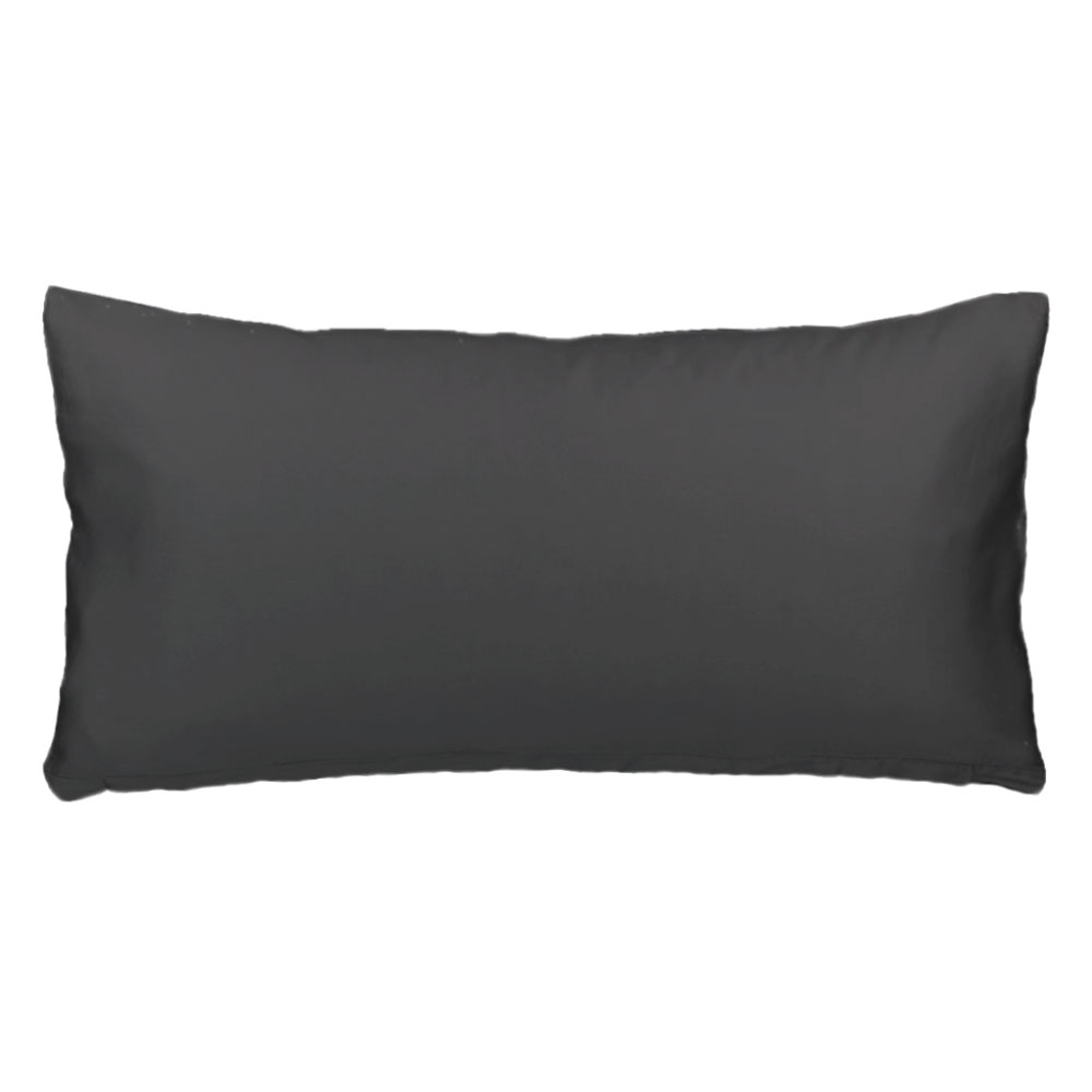 Bio-Satin Kissenbezug - Grau, Größe: 40 x 80 cm