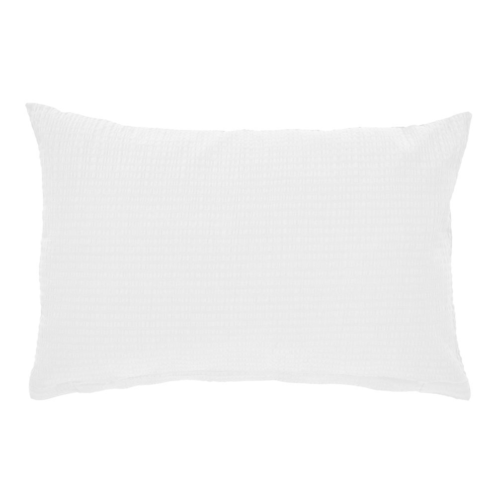 Seersucker Kissenbezug - Weiß, Größe: 40 x 60 cm