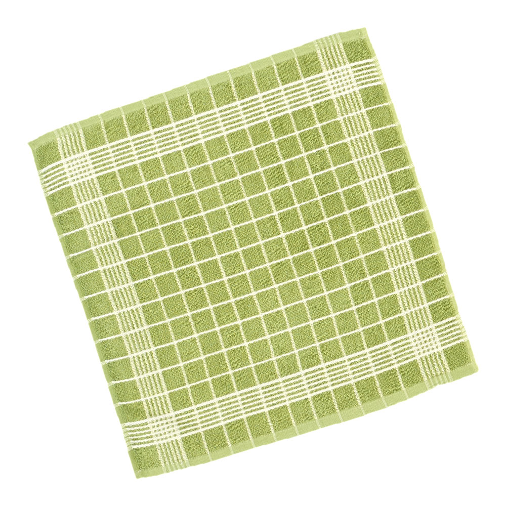 Geschirrtuch Frottee Karo - Lind, Größe: 50 x 50 cm