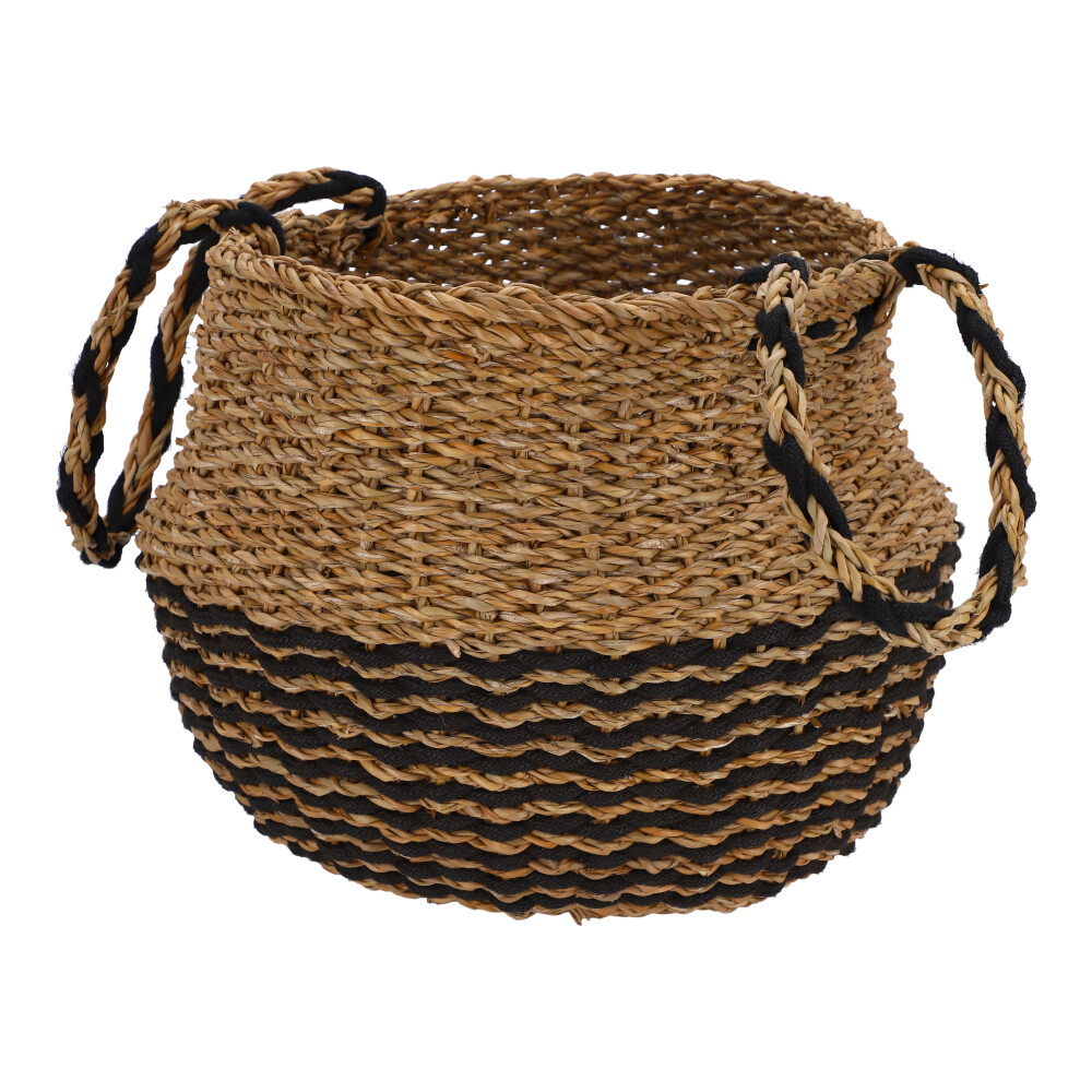 Korb Seegras - Dunkel Natur, Größe: 34 x 34 cm