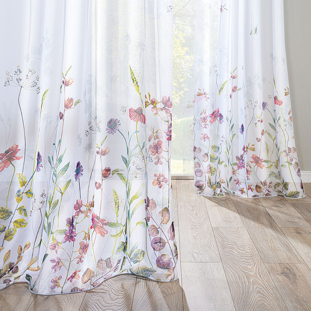 Store bedruckt - Mittel Lila, Höhe: 295 cm