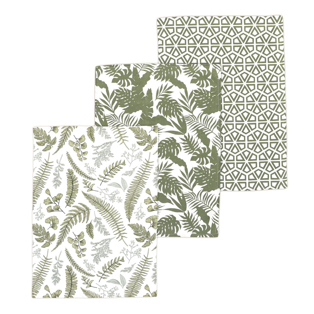 Geschirrtuch 3er Set - Flasche, Größe: 50 x 70 cm