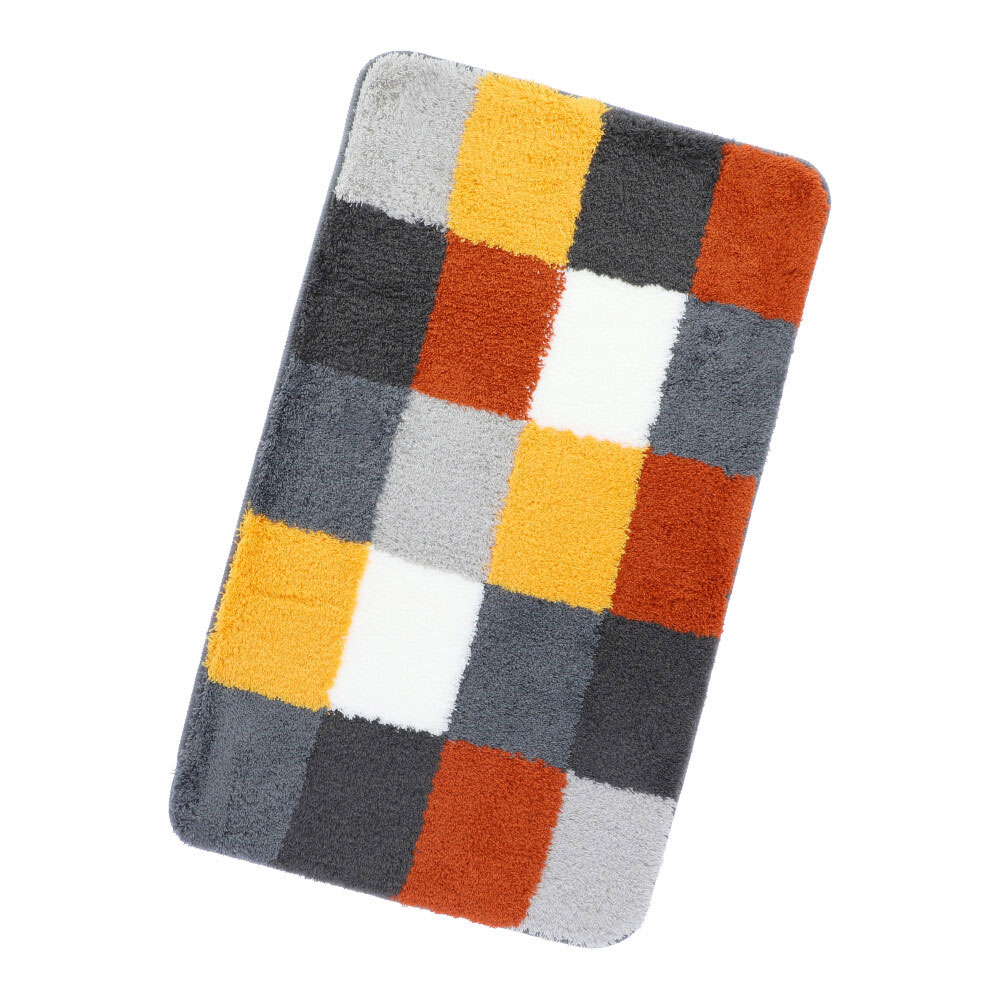 REITER Badematte  Karo - Orange, Größe: 60 x 100 cm