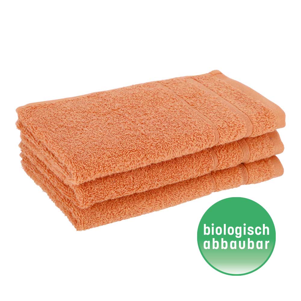 Gästetuch biologisch abbaubar - Dunkel Orange, Größe: 30 x 50 cm