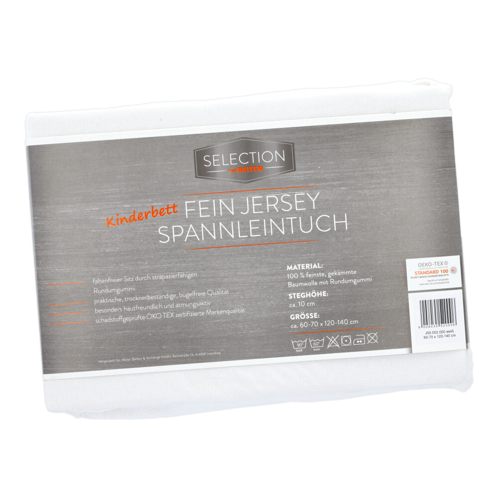 Kinder Leintuch - Weiß, Größe: 70 x 140 cm