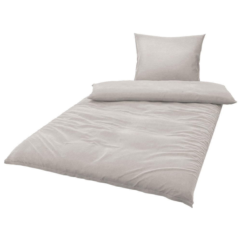 Satin Bettwäsche - Telegrau, Größe: 140 x 200 cm