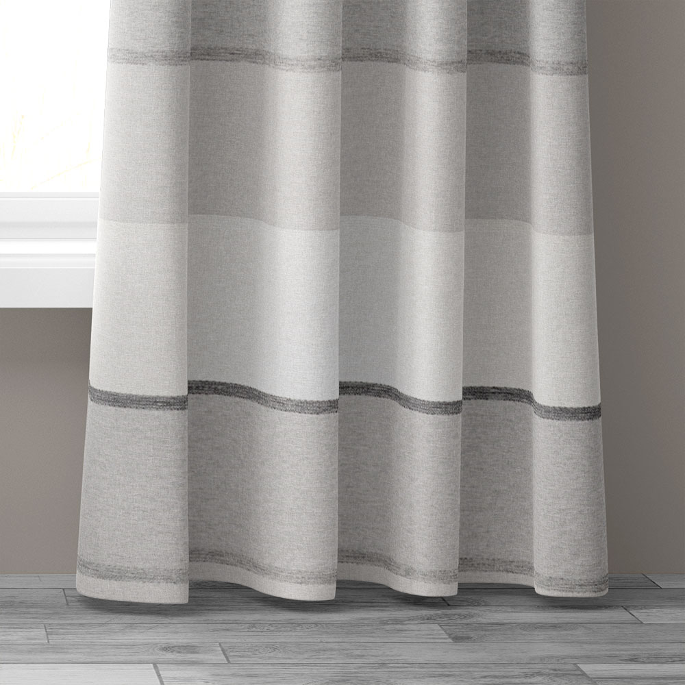 Dekostoff Streif - Grau, Höhe: 300 cm