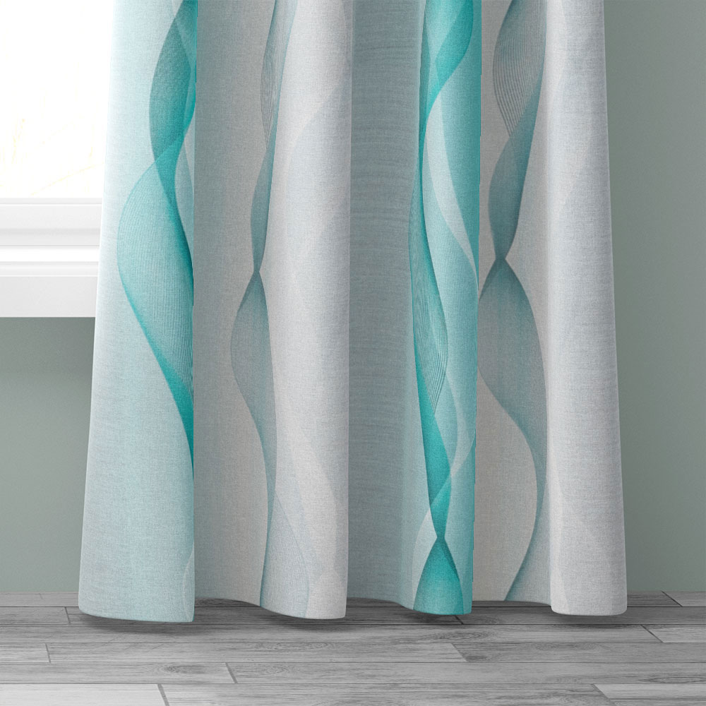 Verdunkelungsdekor 80% - Grünblau, Breite: 150 cm