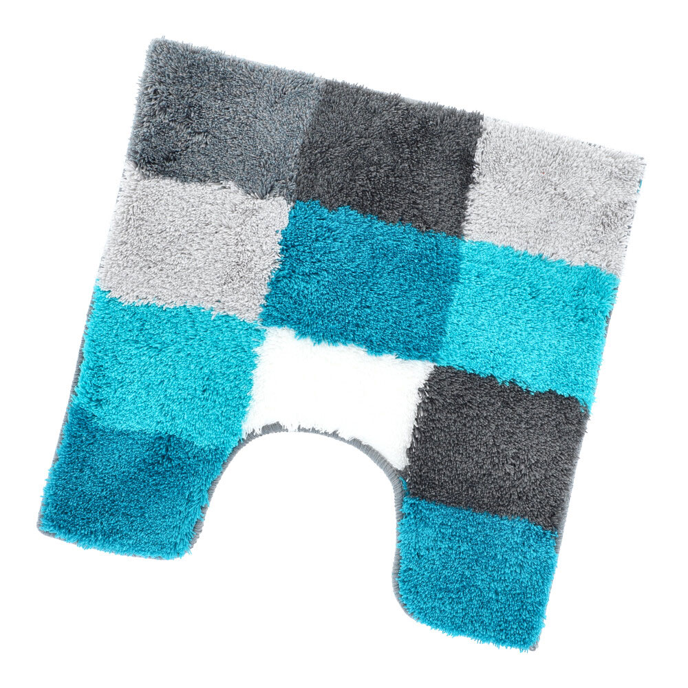 WC Vorleger Karo - Blau, Größe: 50 x 50 cm