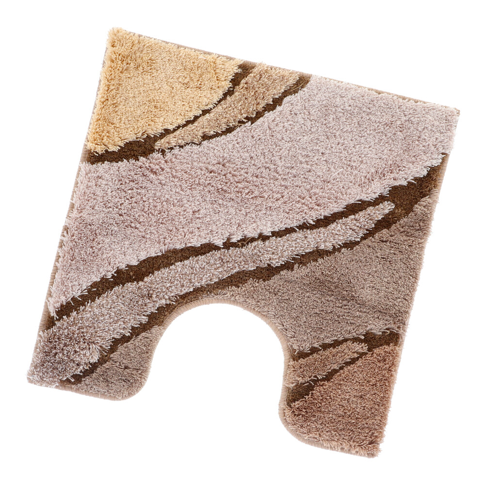 WC Vorleger Welle - Dunkel Beige, Größe: 50 x 50 cm
