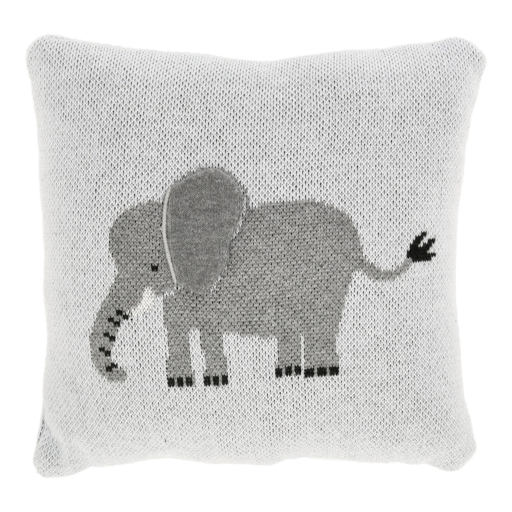 Strickkissen Elefant - Telegrau, Größe: 25 x 25 cm