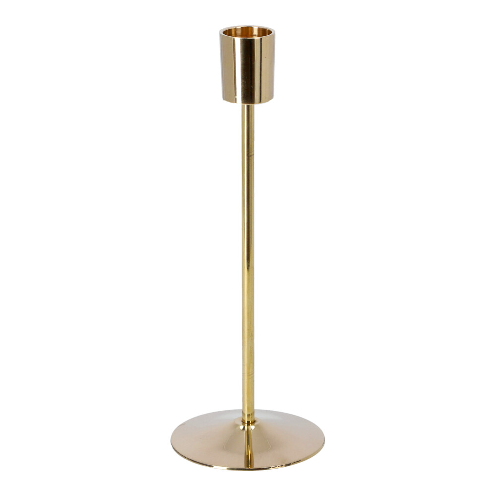 Kerzenhalter für Stabkerze - Gelb, Größe: 7 x 19,5 cm