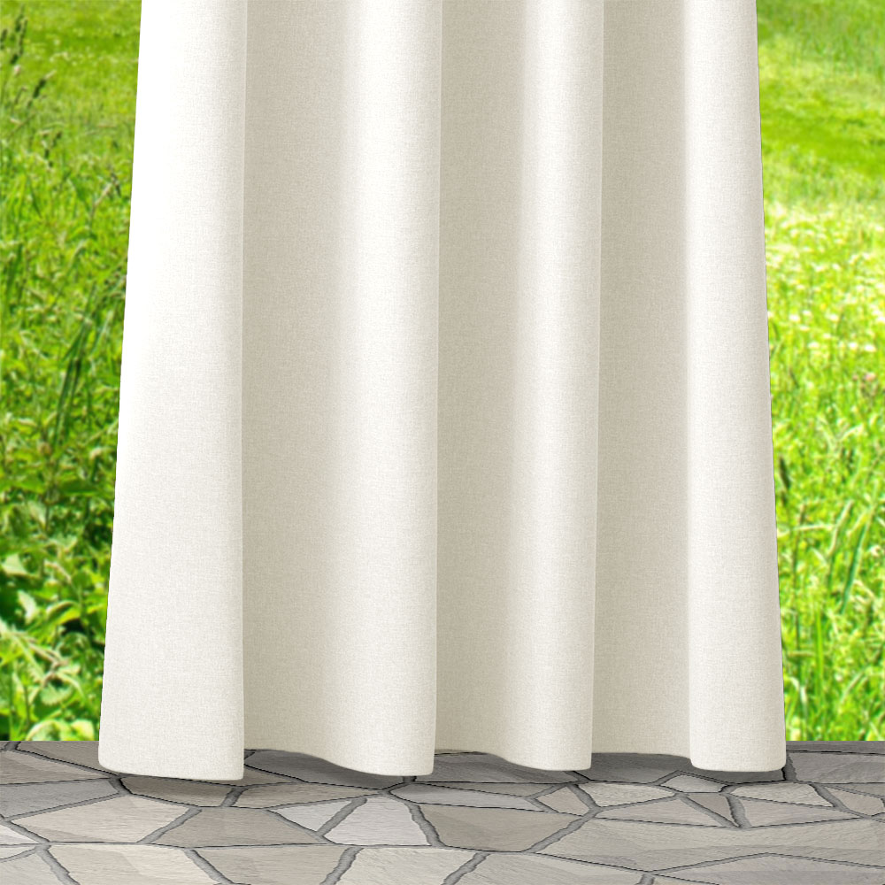 Outdoorstoff uni - Weiß, Höhe: 300 cm