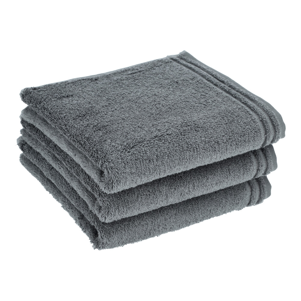 VOSSEN Handtuch Calypso - Grau, Größe: 50 x 100 cm