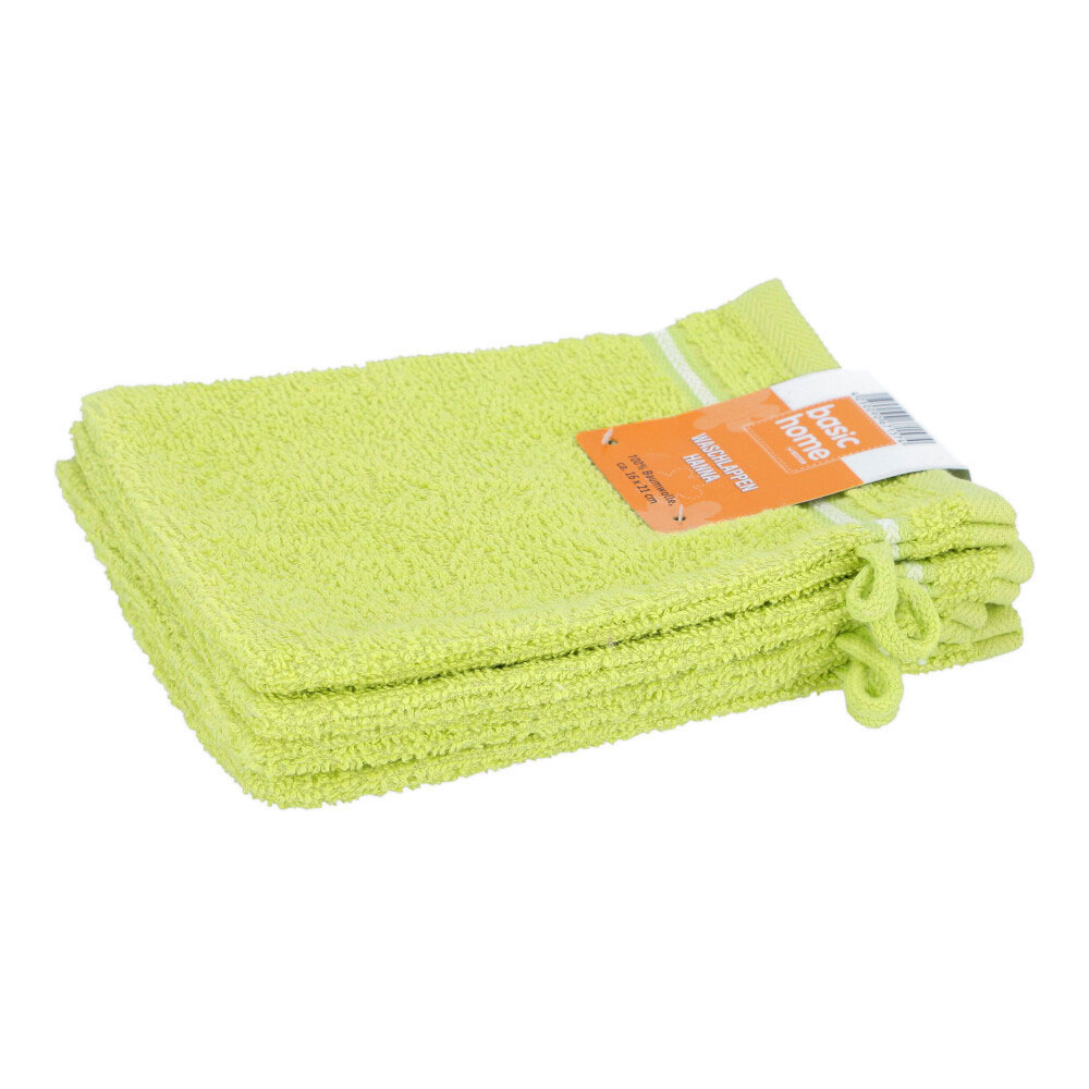 Waschlappen 4er Set - Maigrün, Größe: 16 x 21 cm