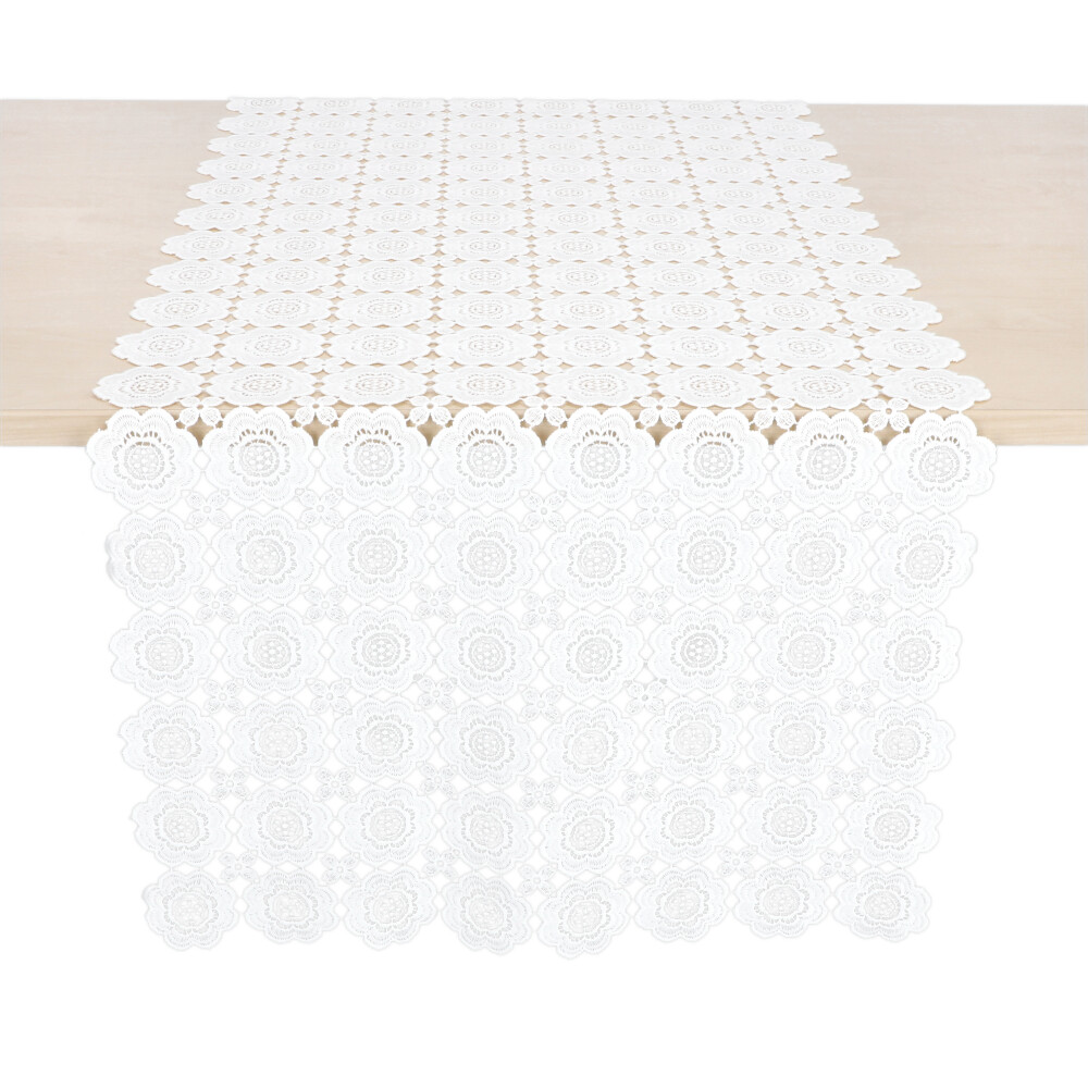 REITER Tischläufer Spitze - Weiß, Größe: 40 x 150 cm