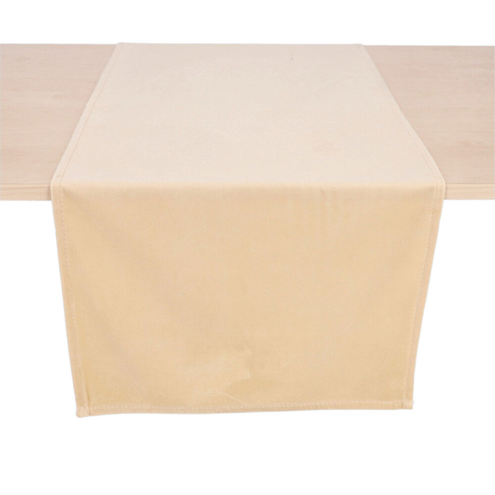 REITER Tischläufer Samt - Natur, Größe: 40 x 140 cm
