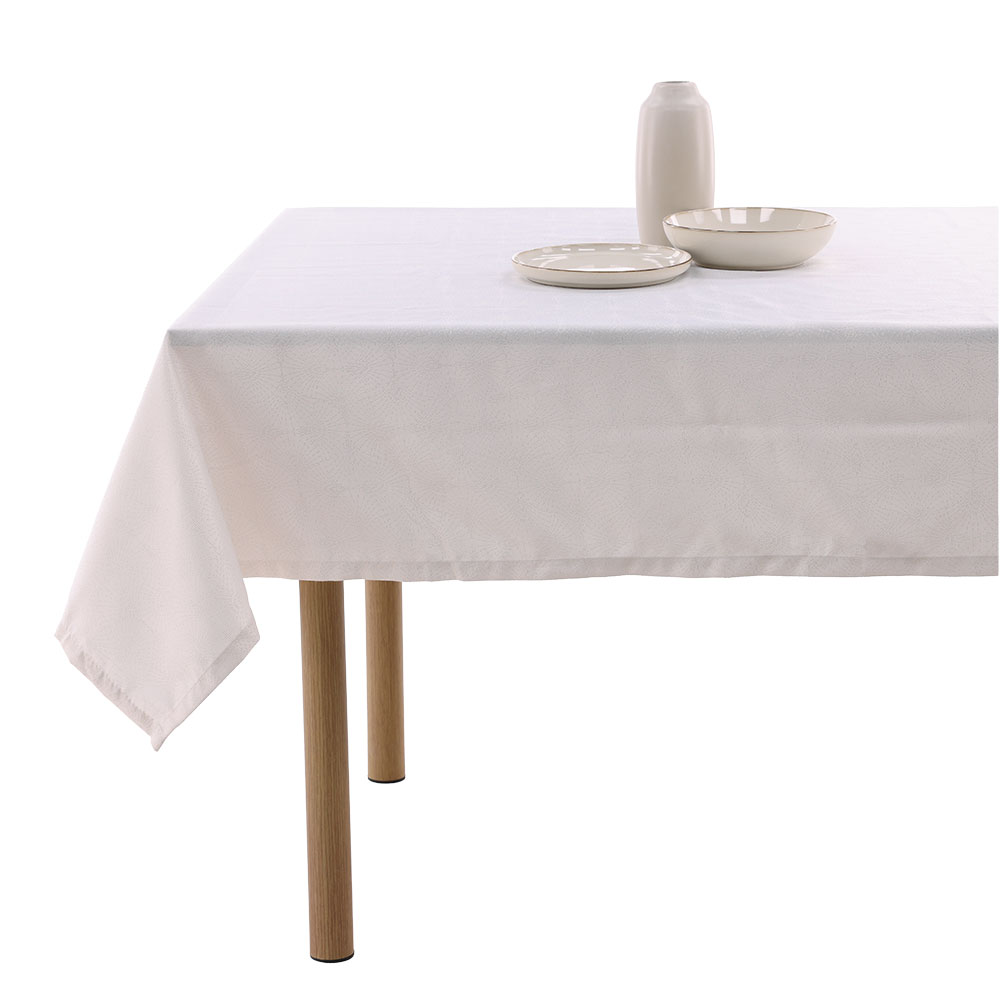 Tischdecke "Strahlen" - Perlweiss, Größe: 150 x 250 cm