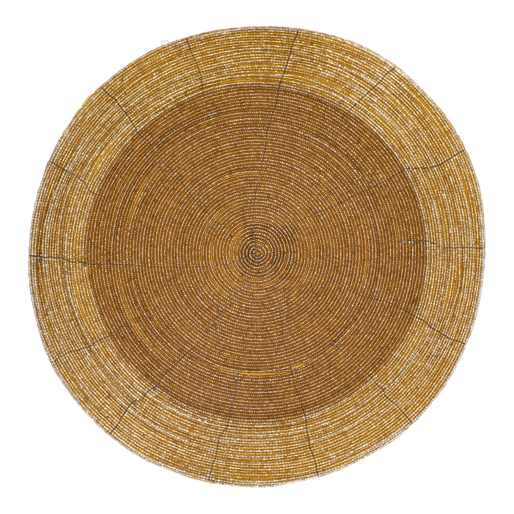 Tischset Perlen gold